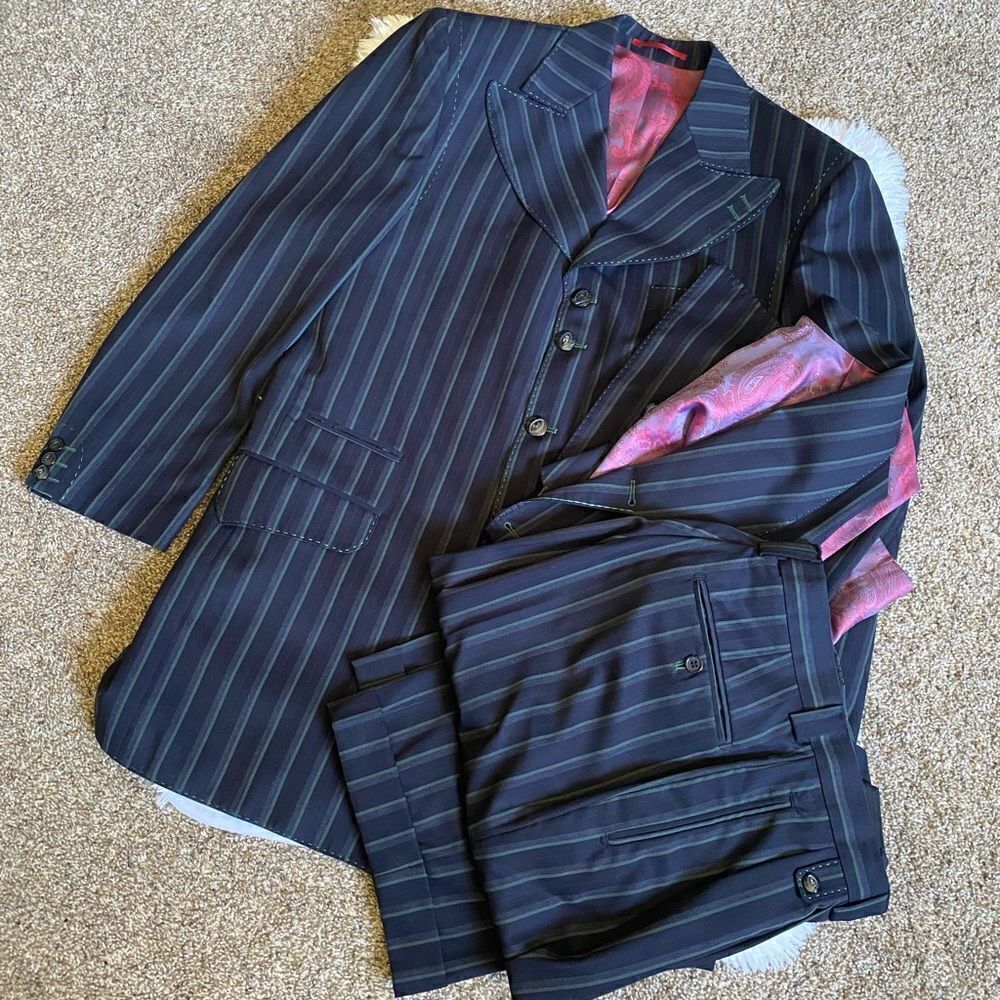 ‎Valentino Ferrel Italy Suit Jacket Vest Pants Set